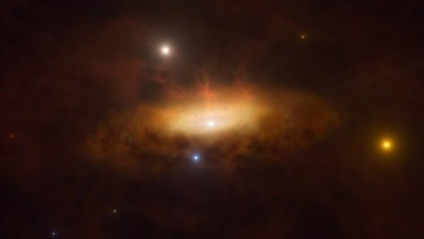 Agujero negro en galaxia lejana