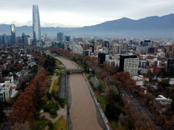 Construcción de edificios en Santiago.