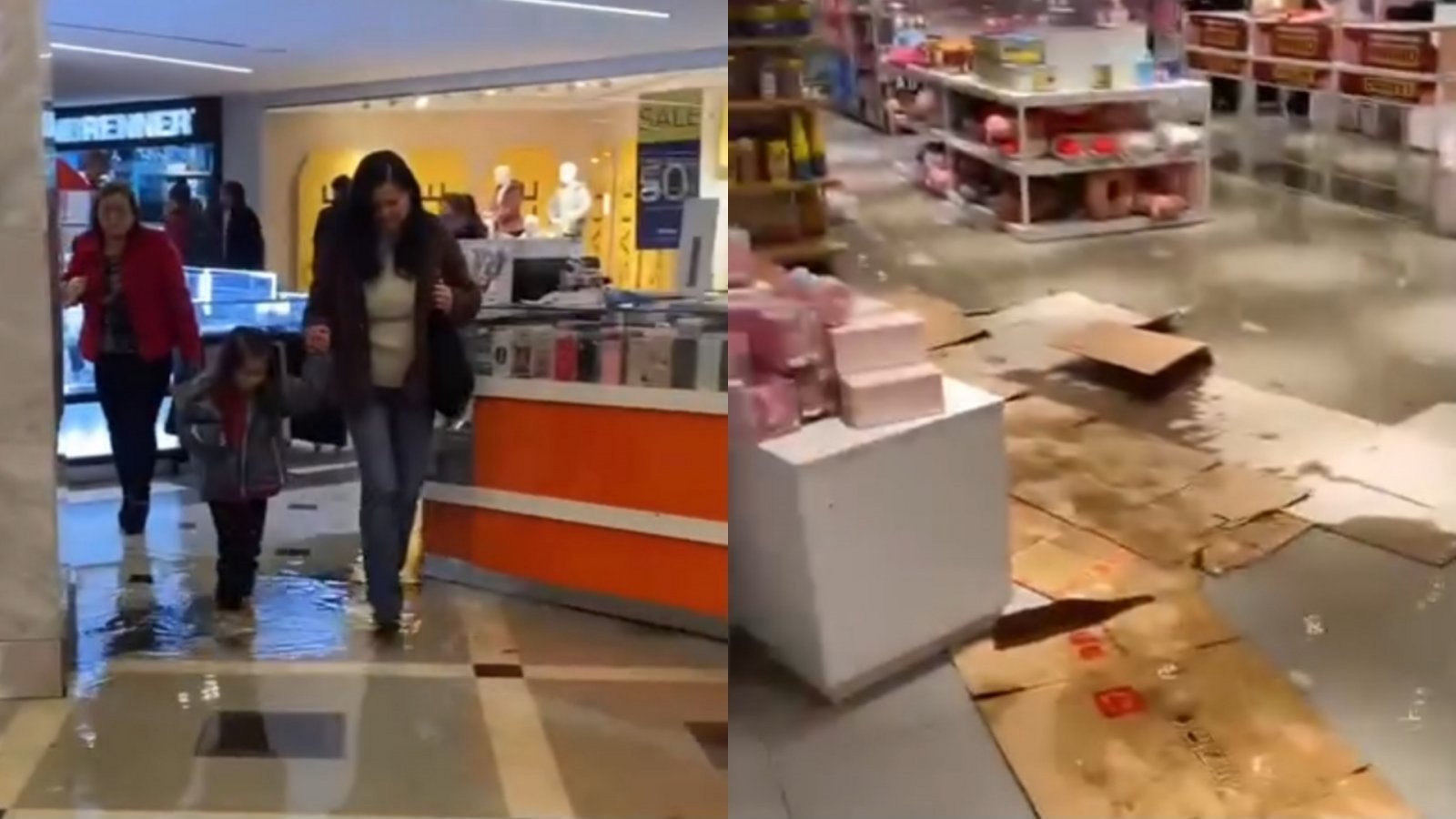 "Río de Caca": clientes y trabajadores denuncian inundación de aguas servidas en Mall Marina