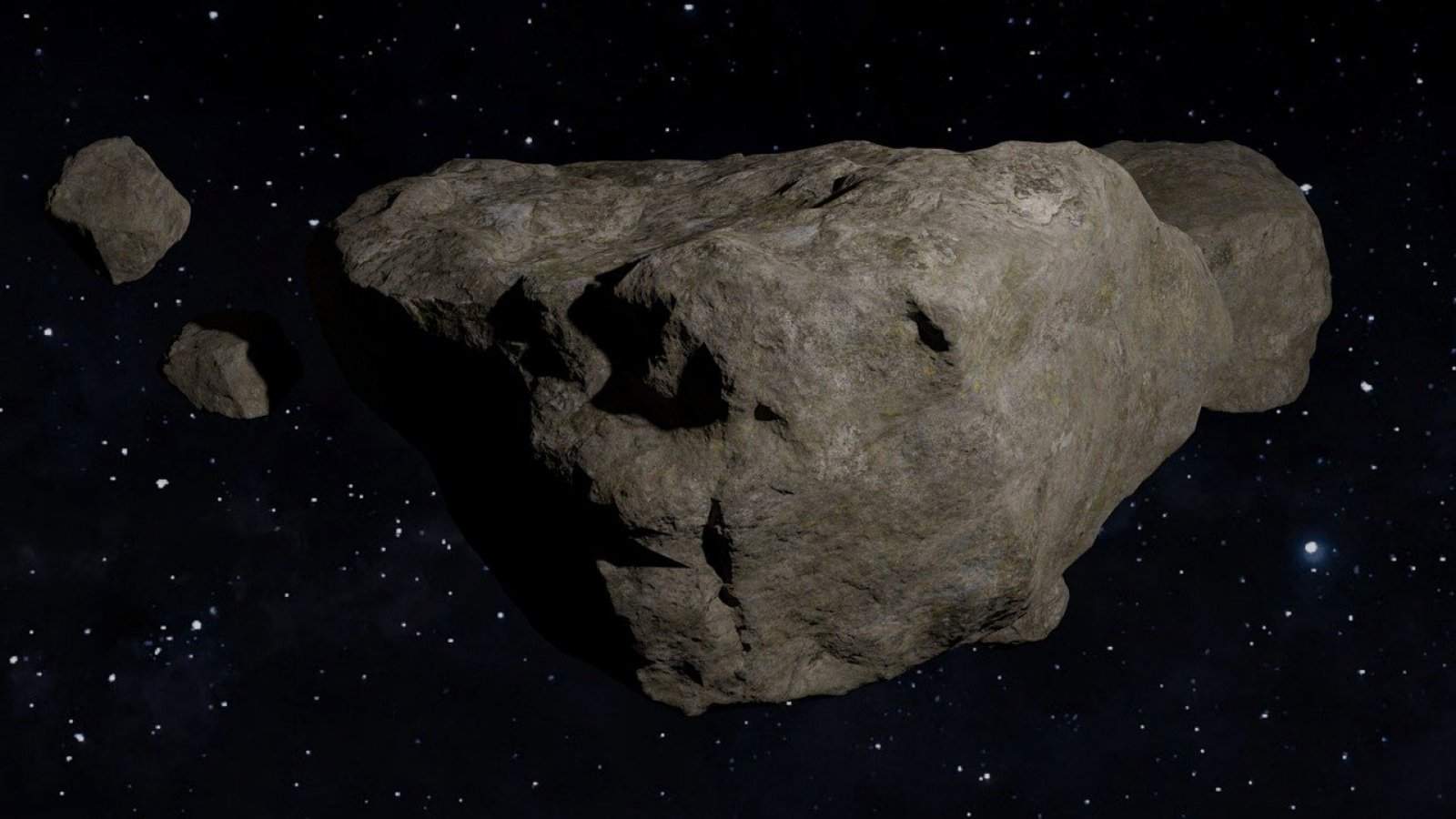 Representación de un asteroide