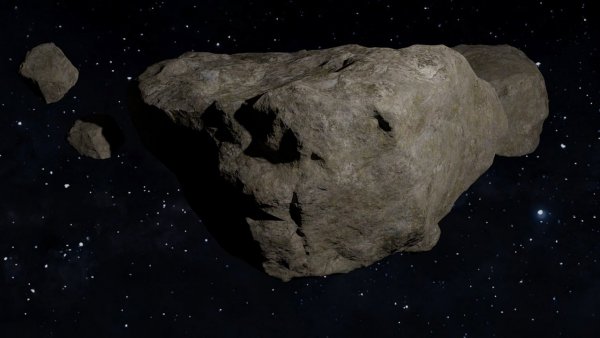 Representación de un asteroide