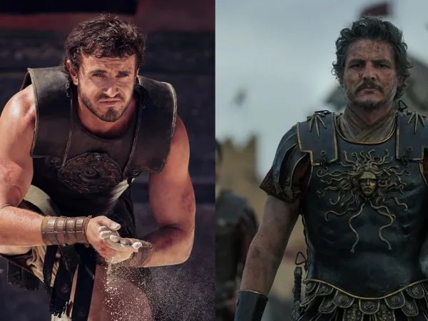 Paul Mescal y Pedro Pascal. Gladiador II.