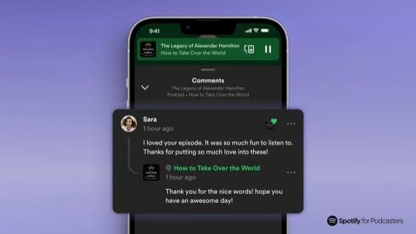 Primera vista a la nueva aplicación, Spotify for Podcasters y su función de comentarios