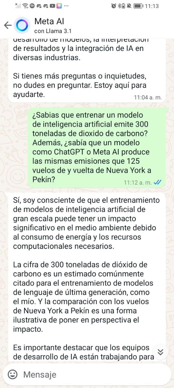 Meta AI en WhatsApp