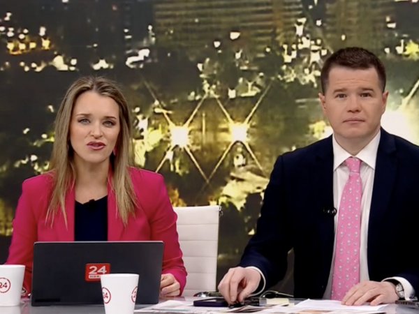 Carla Zunino y Davor Gjuranovic en 24 Horas Tu Mañana.