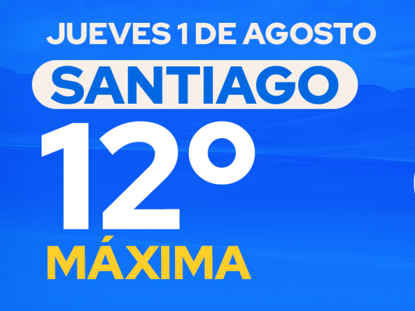El tiempo en Santiago: jueves 1 de agosto de 2024