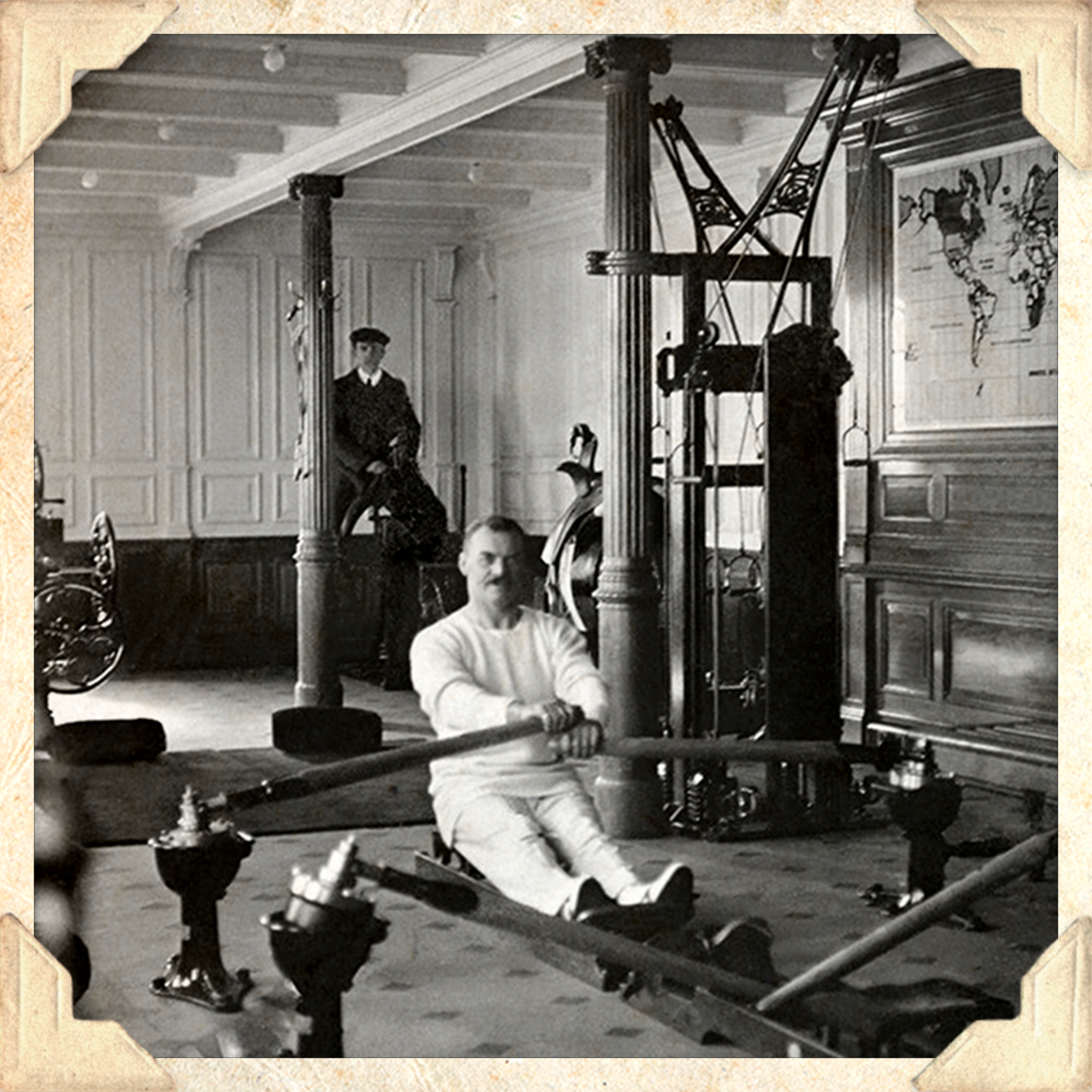 Había un gimnasio dentro del Titanic.