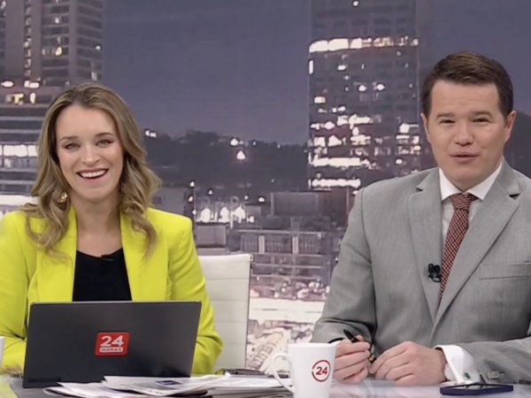 Carla Zunino y Davor Gjuranovic en 24 Horas Tu Mañana.