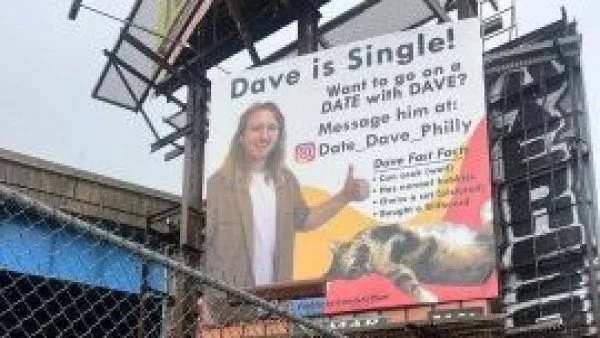Cartel de Dave Cline, hombre soltero que busca citas a través de este método inusual