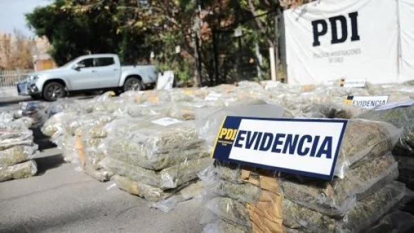 400 kilos de cannabis incautados por la Policía de Investigaciones(PDI)