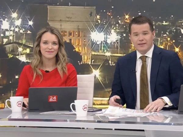 Carla Zunino y Davor Gjuranovic en 24 Horas Tu Mañana.