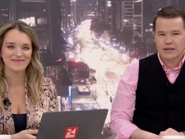 Carla Zunino y Davor Gjuranovic en 24 Horas Tu Mañana.