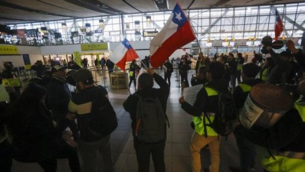 Huelga en aeropuerto de Pudahuel