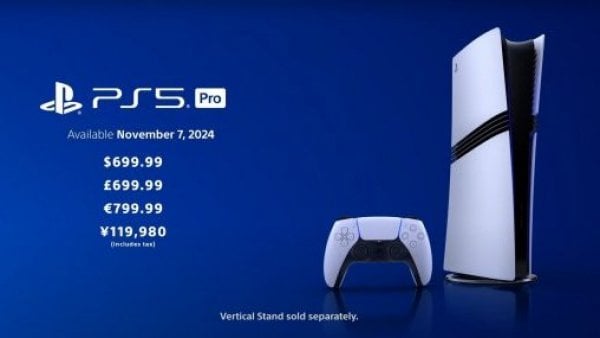 Imagen con los precios originales de la Playstation 5(el stand vertical se vende por separado).