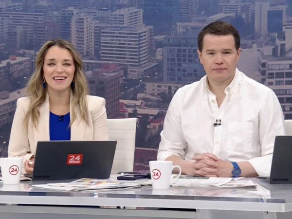 Carla Zunino y Davor Gjuranovic en 24 Horas Tu Mañana.