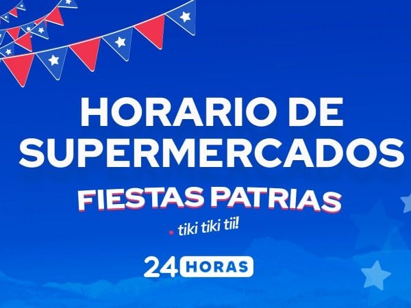 Horarios supermercados Fiestas Patrias 2025