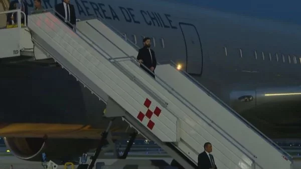 Presidente Boric llegando a México
