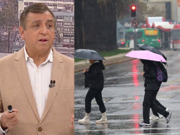 Iván Torres y lluvia en Santiago.