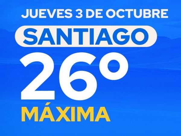 El tiempo en Santiago: jueves 3 de octubre de 2024
