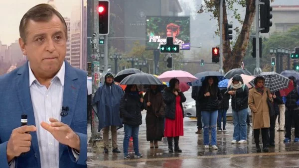 Iván Torres y lluvia en Santiago.