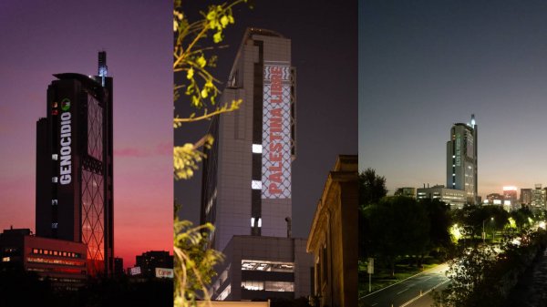 Intervención de luces conflicto israelí-palestino