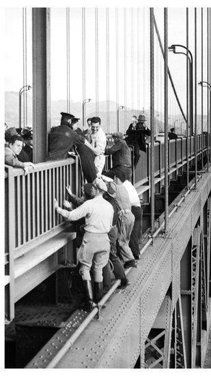 Intervención para evitar un suicidio en el puente Golden Gate en 1941