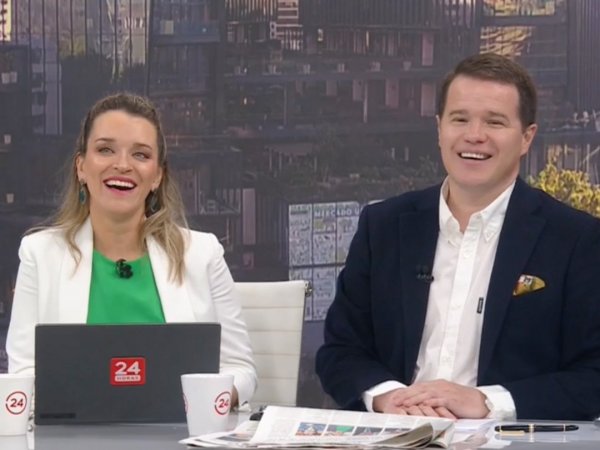 Carla Zunino y Davor Gjuranovic en 24 Horas Tu Mañana.