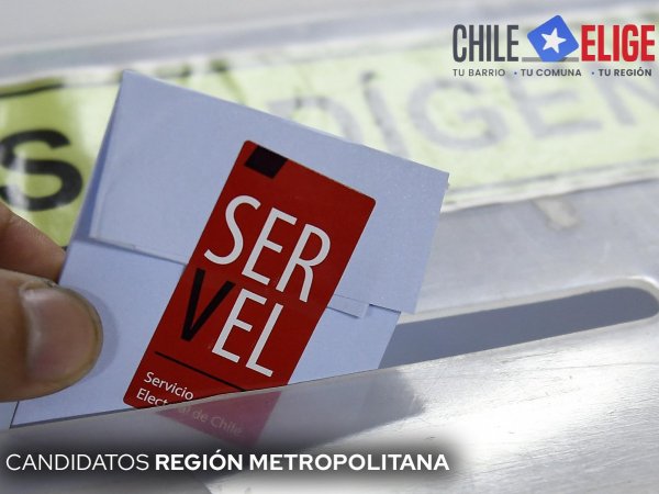 Candidatos a gobernador y CORE en la región Metropolitana