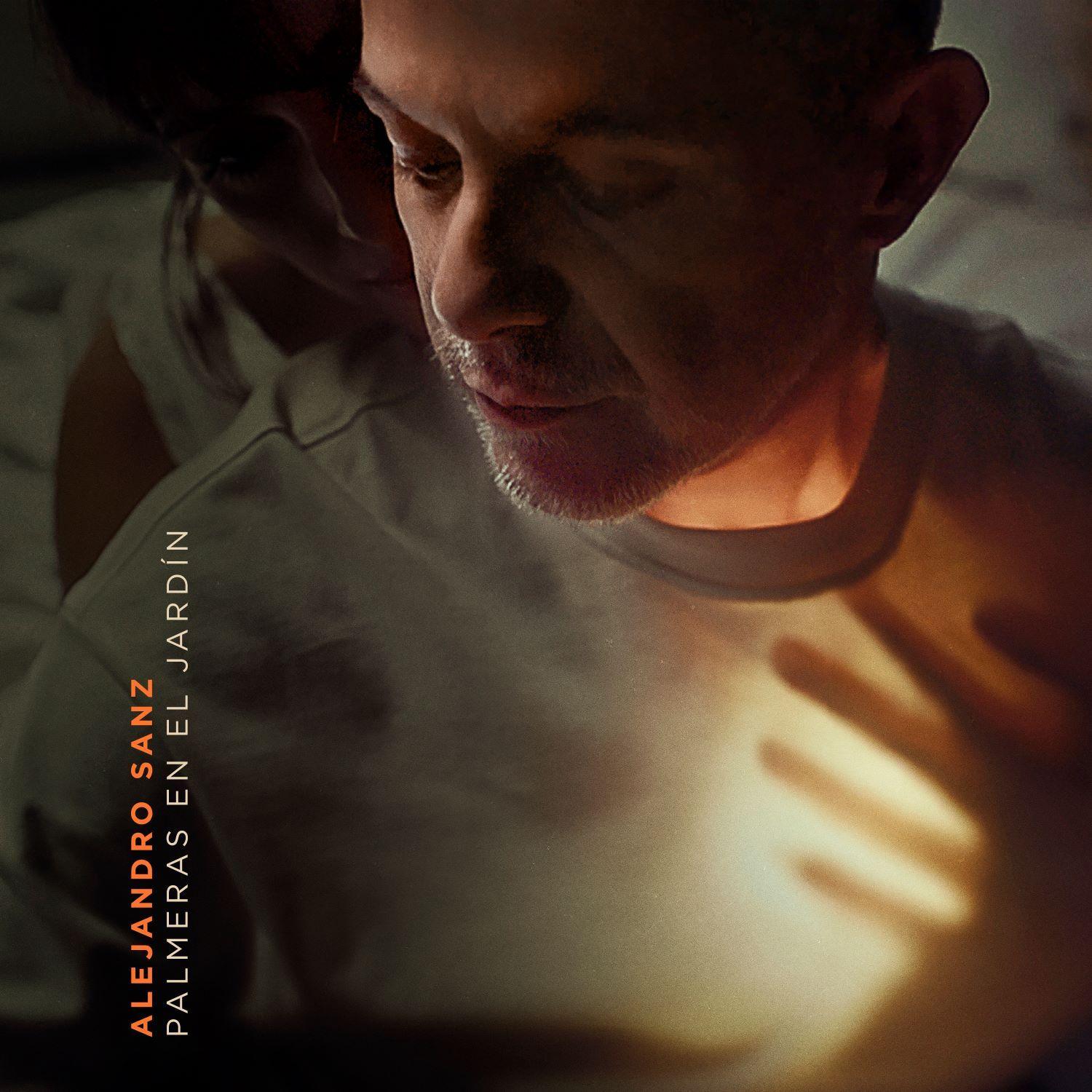 arte de promoción del sencillo "palmeras en el jardín" de alejandro sanz