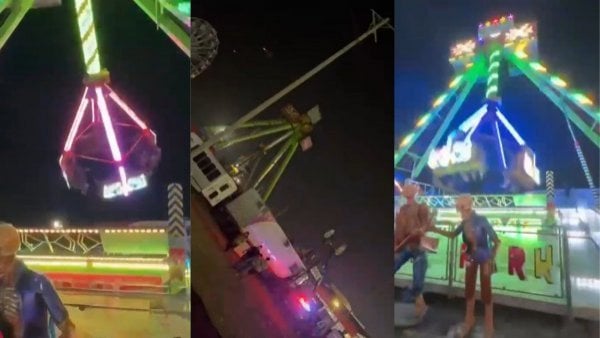 Atracción desplomada que dejó heridos