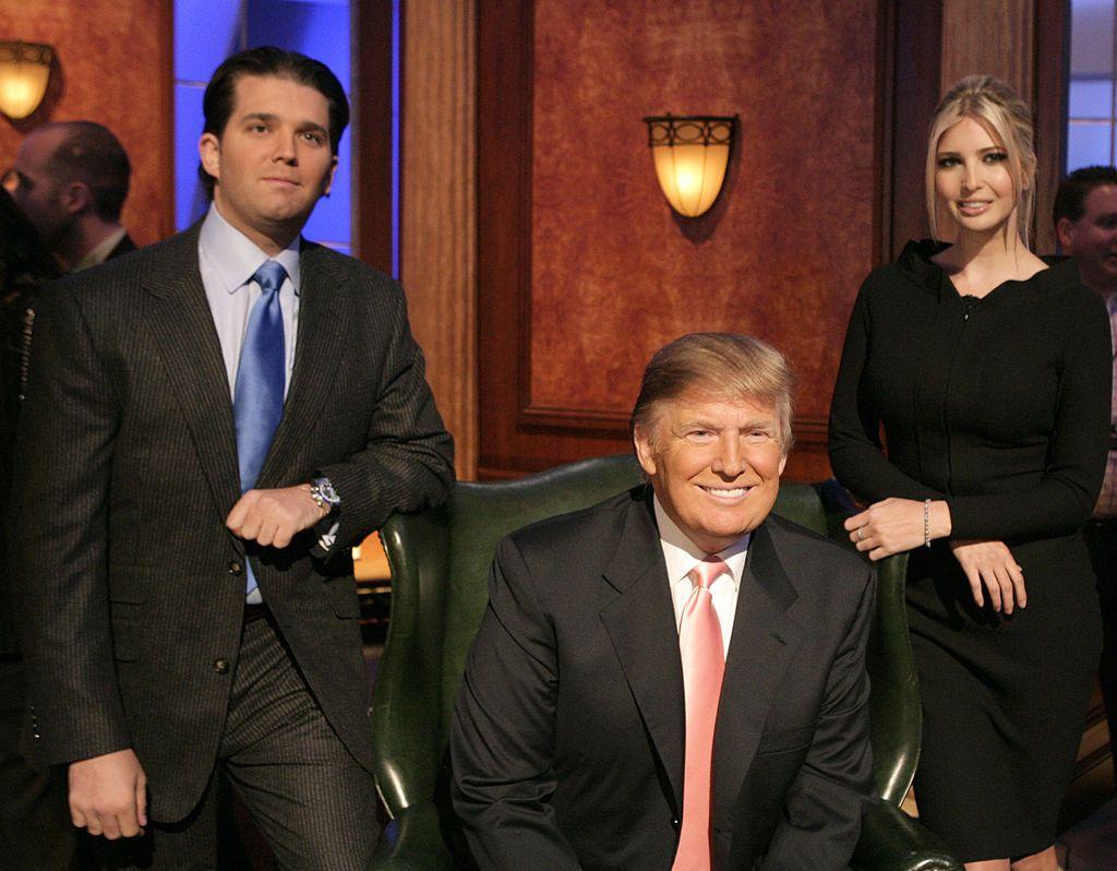 Donald Trump con su hijo Donald Trump Jr y su hija Ivanka