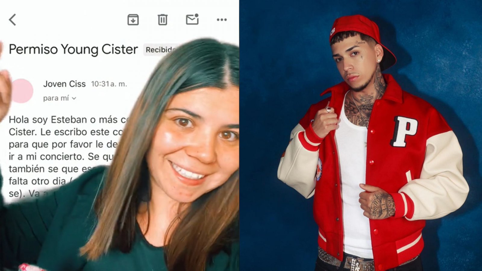 Correo Young Cister a profesora y el artista urbano