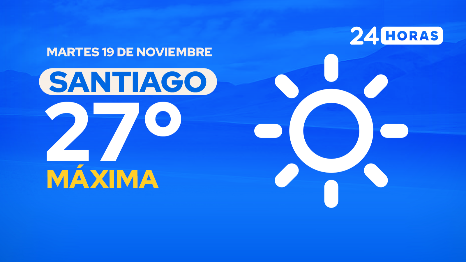 El tiempo en Santiago: martes 19 de noviembre de 2024