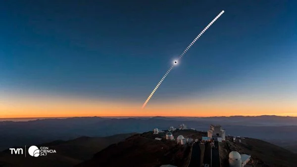 Vista de un cielo estrellado en la región de Coquimbo durante el apagón por la contaminación lumínica.