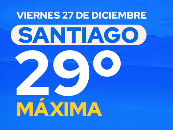 El tiempo en Santiago: viernes 27 de diciembre de 2024