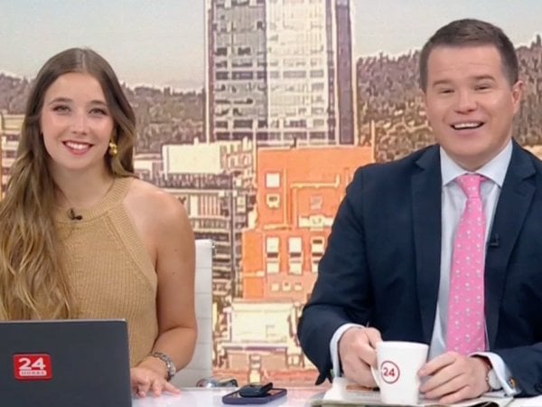 Davor Gjuranovic y Agustina Álvarez en 24 Horas Tu Mañana.