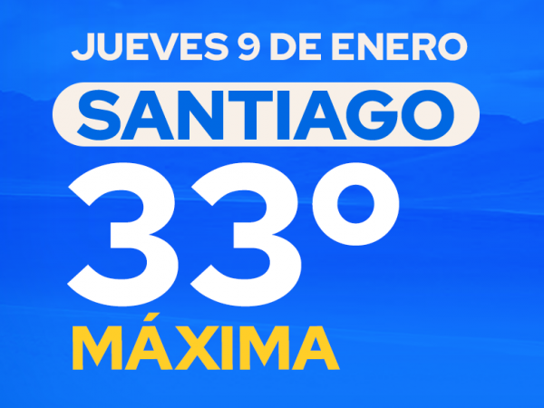 El tiempo en Santiago: jueves 9 de enero de 2025