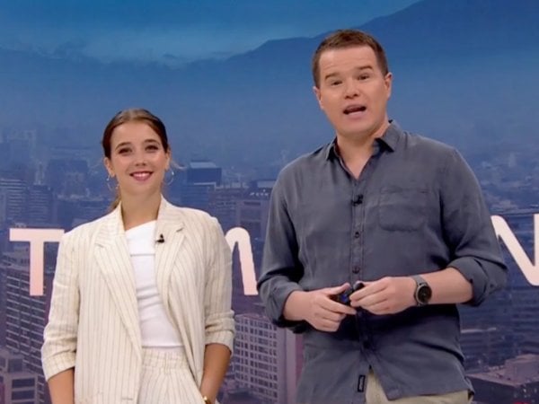 Davor Gjuranovic y Agustina Álvarez en 24 Horas Tu Mañana.