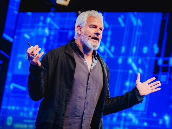 Adam Gazzaley presentando sobre tecnología y salud mental en Congreso Futuro 2025.