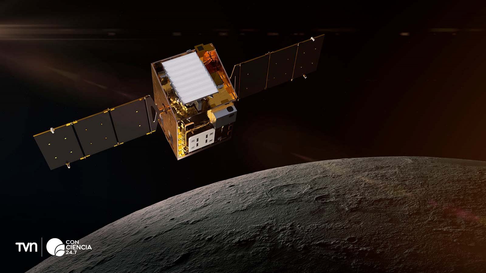 Sonda Lunar Trailblazer mapeando la superficie de la Luna en busca de agua.