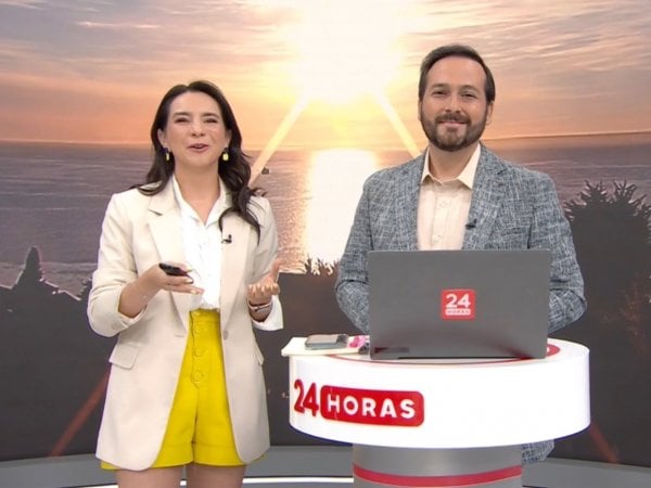 Valentina Reyes y Rafael Venegas en 24 Horas Tu Mañana.