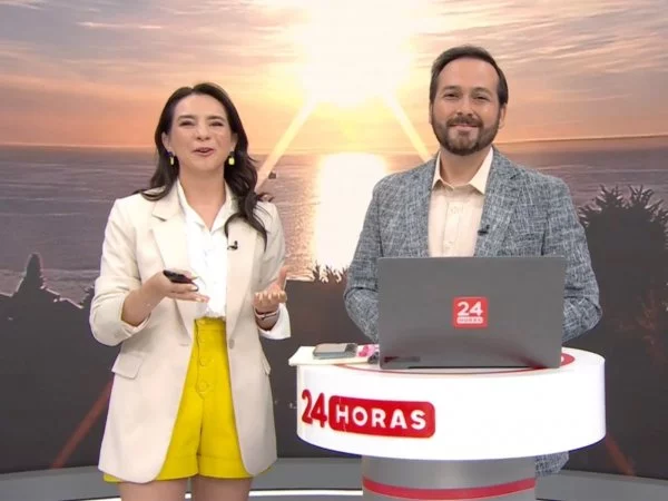 Valentina Reyes y Rafael Venegas en 24 Horas Tu Mañana.