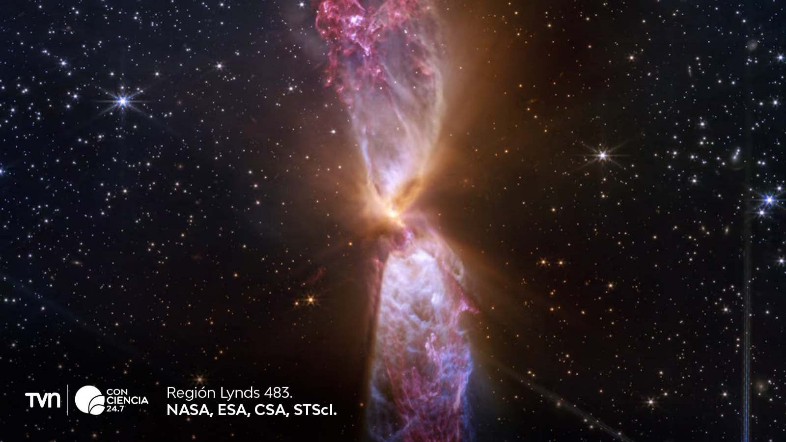 Impresionante fotografía del telescopio James Webb mostrando un sistema solar en plena formación en Lynds 483.