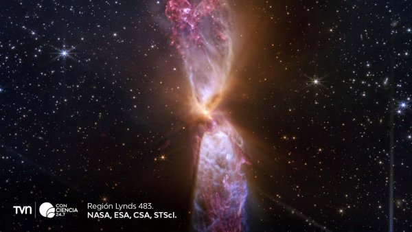 Impresionante fotografía del telescopio James Webb mostrando un sistema solar en plena formación en Lynds 483.