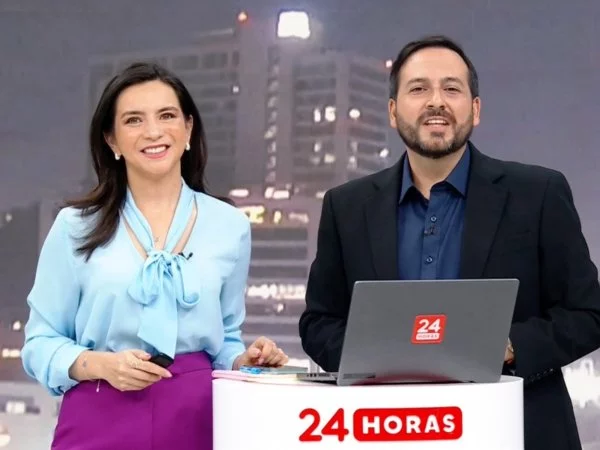 Valentina Reyes y Rafael Venegas en 24 Horas Tu Mañana.