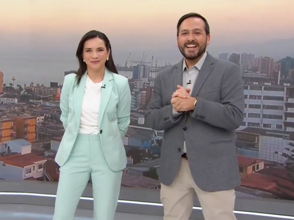 Valentina Reyes y Rafael Venegas en 24 Horas Tu Mañana.