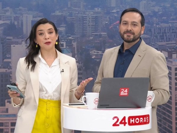 Valentina Reyes y Rafael Venegas en 24 Horas Tu Mañana.