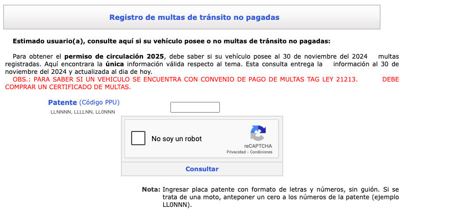 Multas impagas