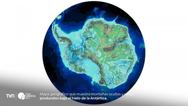 Mapa detallado de la Antártica sin hielo revelado por la investigación internacional Bedmap3.