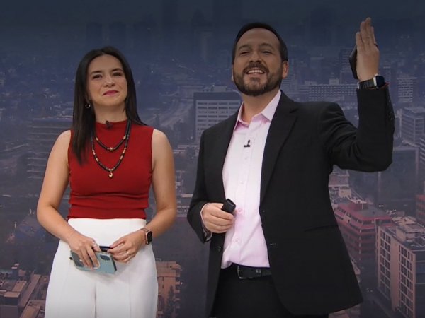 Valentina Reyes y Rafael Venegas en 24 Horas Tu Mañana.